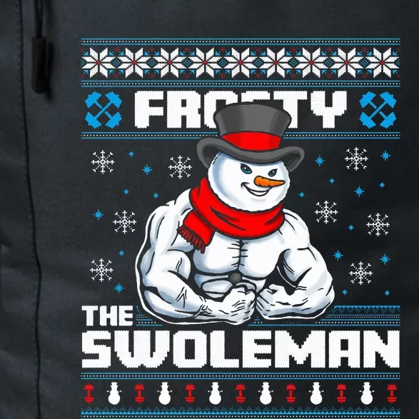 Frosty Swoleman Funny Christmas Workout Gym Weight Lifting Daily Commute Backpack