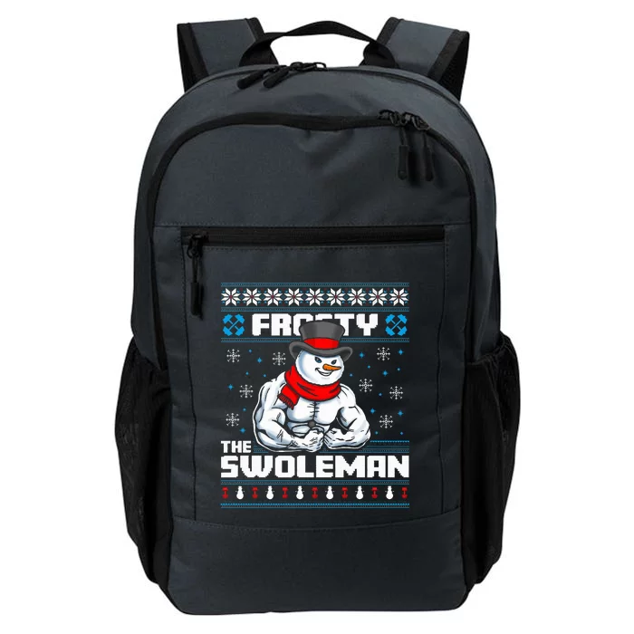 Frosty Swoleman Funny Christmas Workout Gym Weight Lifting Daily Commute Backpack