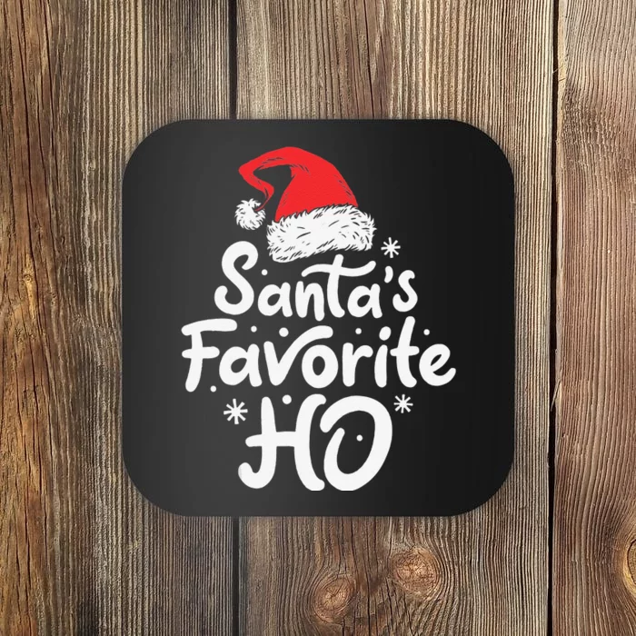 Funny SantaS Favorite Ho Funny Christmas Xmas Santa Hat Coaster