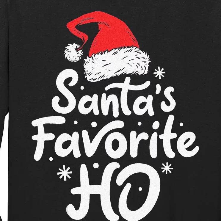 Funny SantaS Favorite Ho Funny Christmas Xmas Santa Hat Tall Long Sleeve T-Shirt