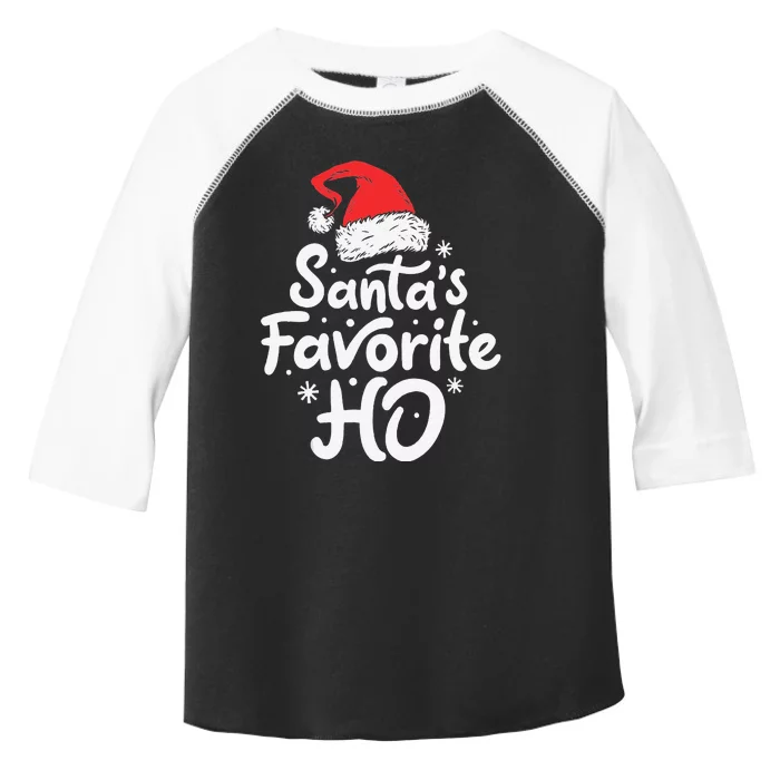 Funny SantaS Favorite Ho Funny Christmas Xmas Santa Hat Toddler Fine Jersey T-Shirt