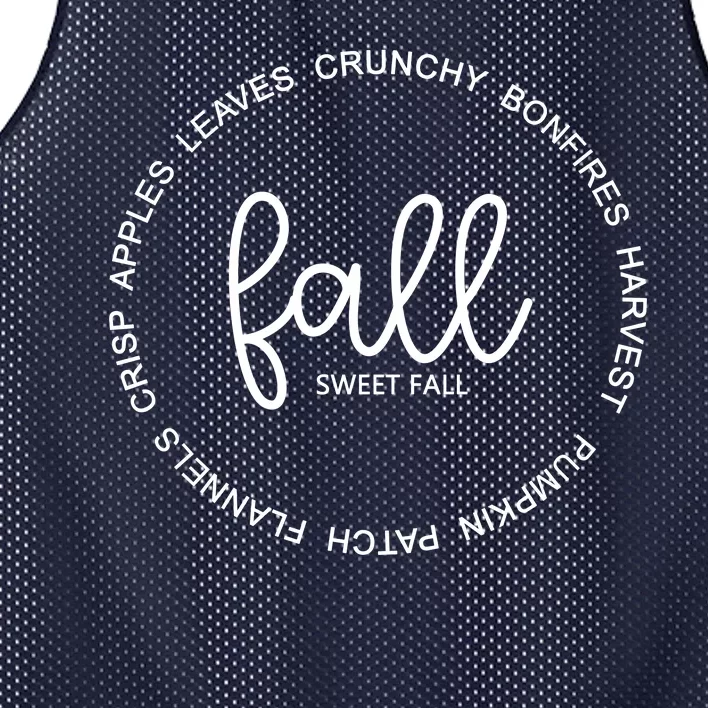 Fall Sweet Fall Festive Mesh Reversible Basketball Jersey Tank