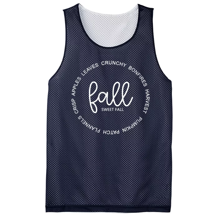 Fall Sweet Fall Festive Mesh Reversible Basketball Jersey Tank