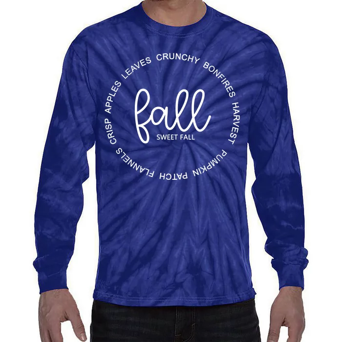 Fall Sweet Fall Festive Tie-Dye Long Sleeve Shirt