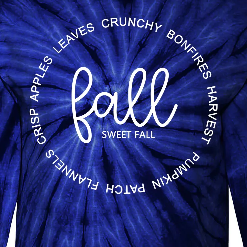 Fall Sweet Fall Festive Tie-Dye Long Sleeve Shirt