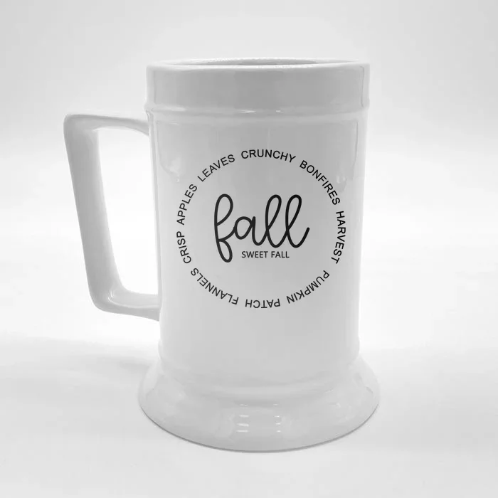 Fall Sweet Fall Festive Front & Back Beer Stein