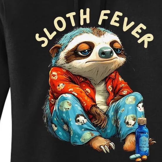 Funny Sloth Fever Humor Women's Pullover Hoodie