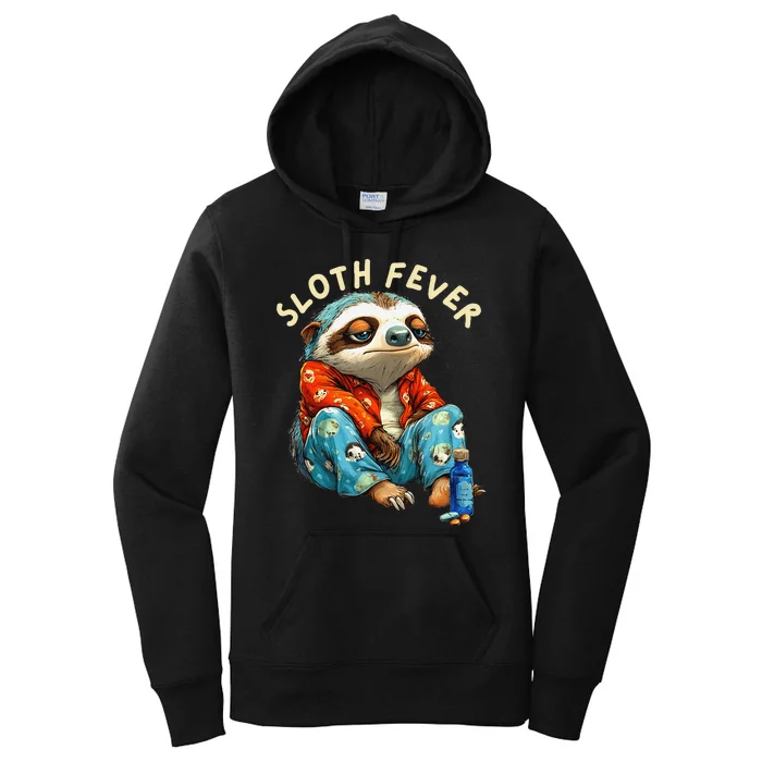 Funny Sloth Fever Humor Women's Pullover Hoodie