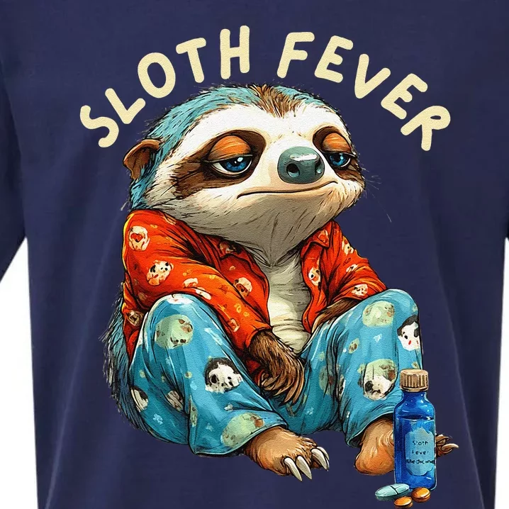 Funny Sloth Fever Humor Sueded Cloud Jersey T-Shirt