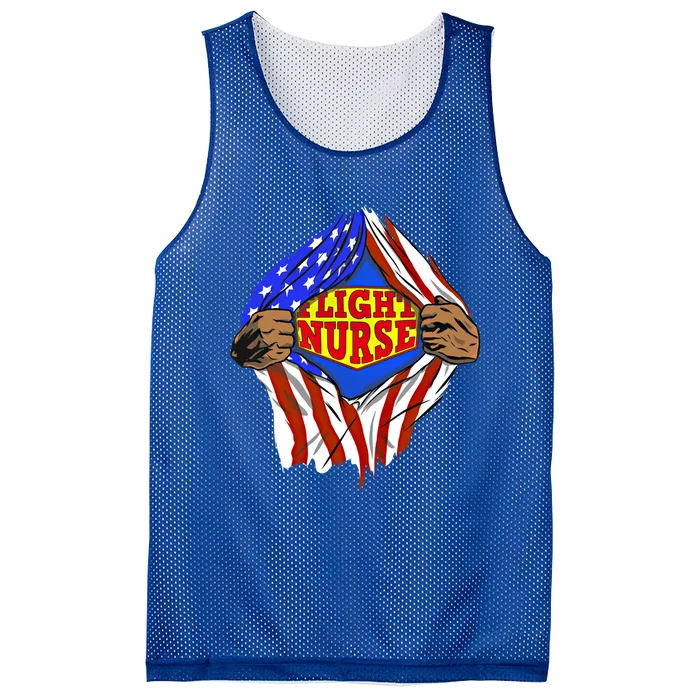 Funny Super Flight Nurse Hero Job Cool Gift Mesh Reversible Basketball Jersey Tank