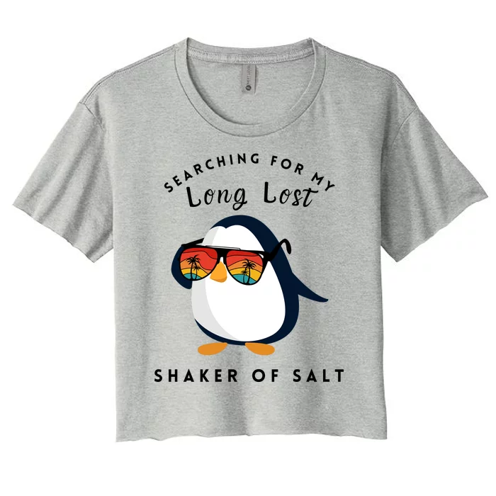 Funny Searching For My Long Lost Shaker Of Salt Shaker Women's Crop Top Tee