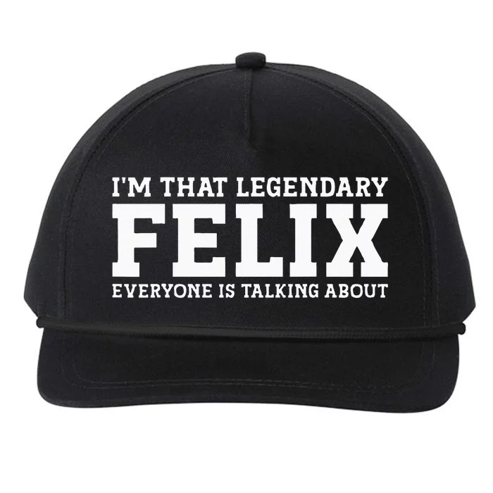 Felix Surname Funny Team Family Last Name Felix Snapback Five-Panel Rope Hat