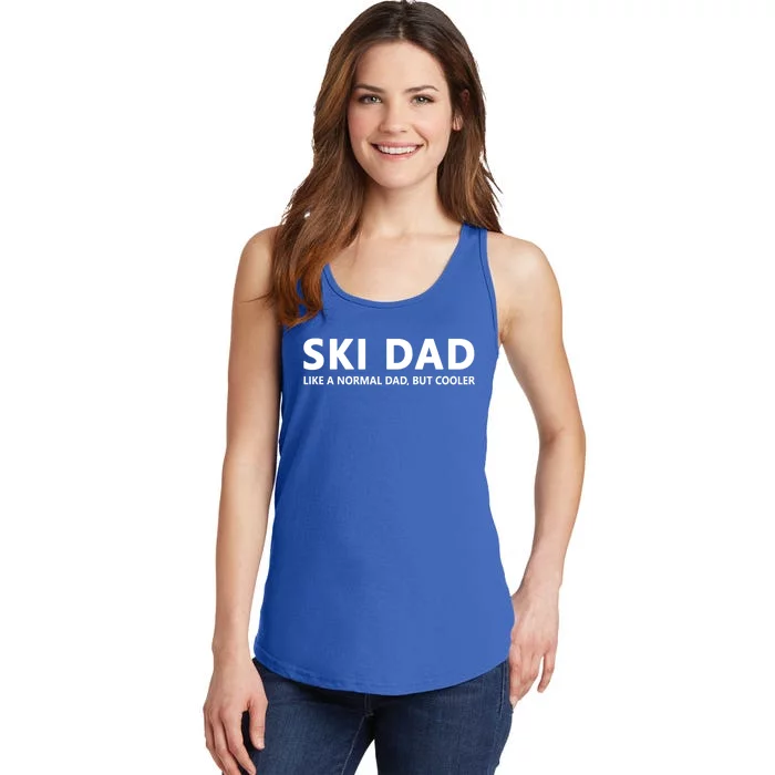 Funny Skiing Father Ski Dad Gift Ladies Essential Tank