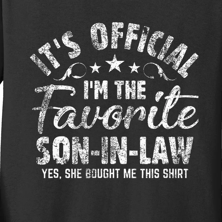 Favorite Soninlaw Gift Mother In Law To Son In Law Kids Long Sleeve Shirt