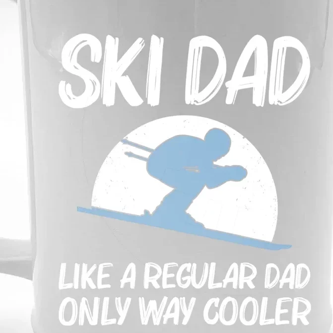 Funny Skiing Gift For Dad Father Skier Ski Winter Fun Sport Gift Front & Back Beer Stein