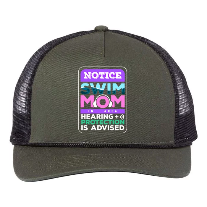 Funny Swimming Gift For A Swim Mom Gift Retro Rope Trucker Hat Cap