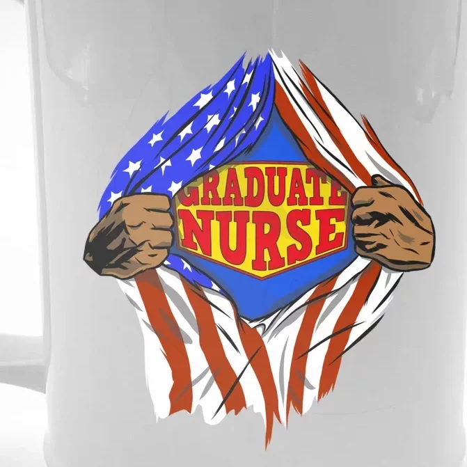 Funny Super Graduate Nurse Hero Job Gift Front & Back Beer Stein