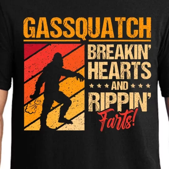 Funny Sasquatch Gasquatch Breakin Hearts Rippin Fart Bigfoot Pajama Set