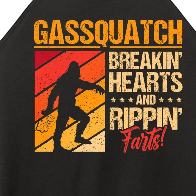 Funny Sasquatch Gasquatch Breakin Hearts Rippin Fart Bigfoot Women’s Perfect Tri Rocker Tank