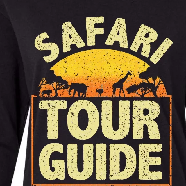 Funny Safari Guide Art For Zoo Safari Costume Womens Cotton Relaxed Long Sleeve T-Shirt