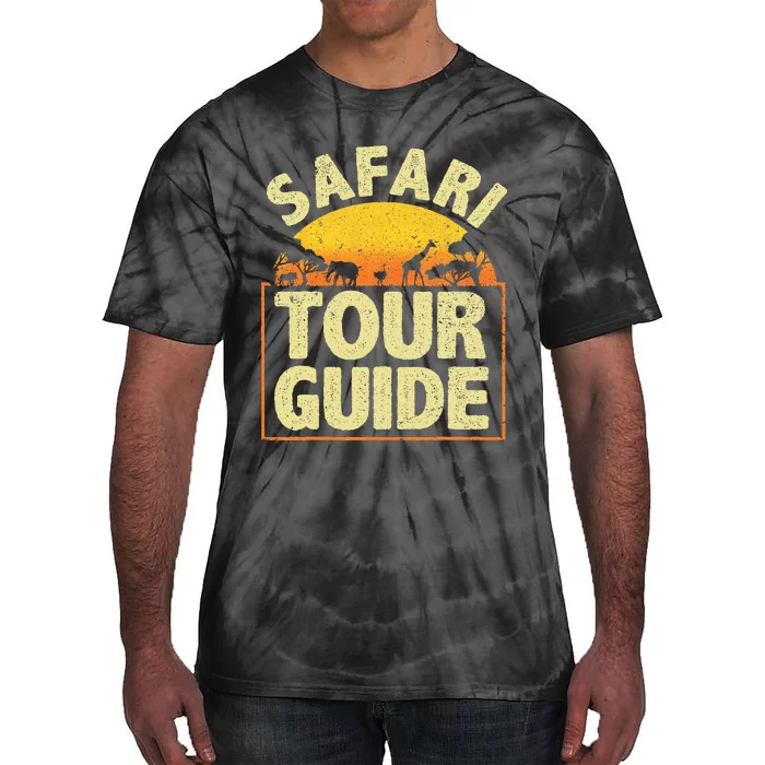 Funny Safari Guide Art For Zoo Safari Costume Tie-Dye T-Shirt