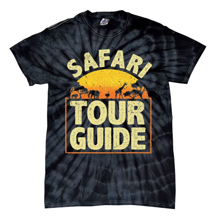 Funny Safari Guide Art For Zoo Safari Costume Tie-Dye T-Shirt