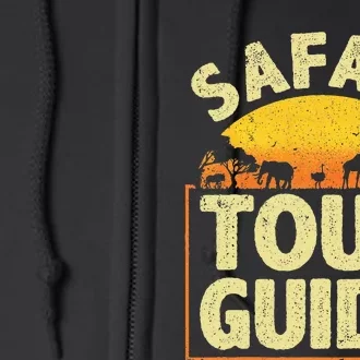 Funny Safari Guide Art For Zoo Safari Costume Full Zip Hoodie