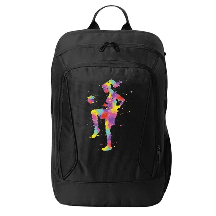 Funny Soccer Girl Gift City Backpack