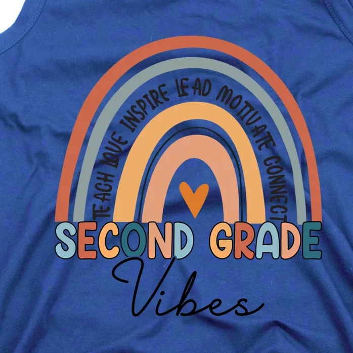 Funny Second Grade Teacher Rainbow Team 2Nd Grade Vibes Great Gift Tank Top