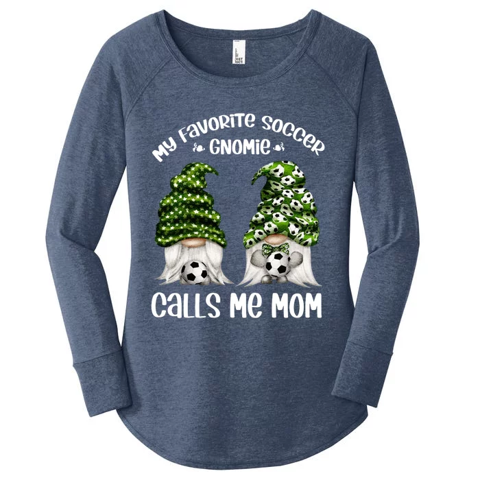 Funny Soccer Gnome My Favorite Soccer Gnomie Calls Me Mom Cute Women's Perfect Tri Tunic Long Sleeve Shirt