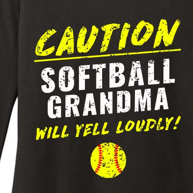 Fastpitch Softball Grandma Funny Womens CVC Long Sleeve Shirt