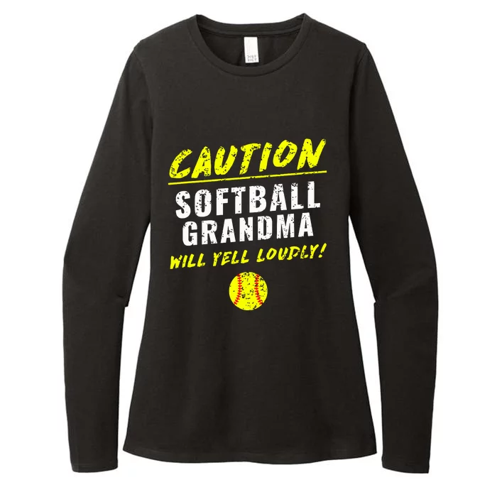 Fastpitch Softball Grandma Funny Womens CVC Long Sleeve Shirt