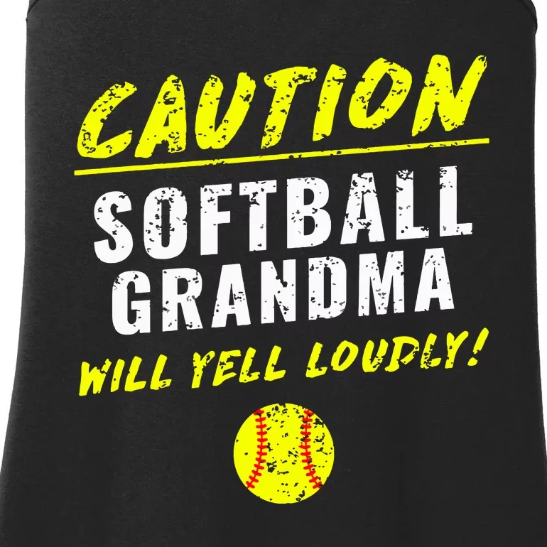 Fastpitch Softball Grandma Funny Ladies Essential Tank