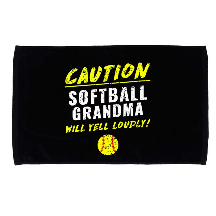 Fastpitch Softball Grandma Funny Microfiber Hand Towel