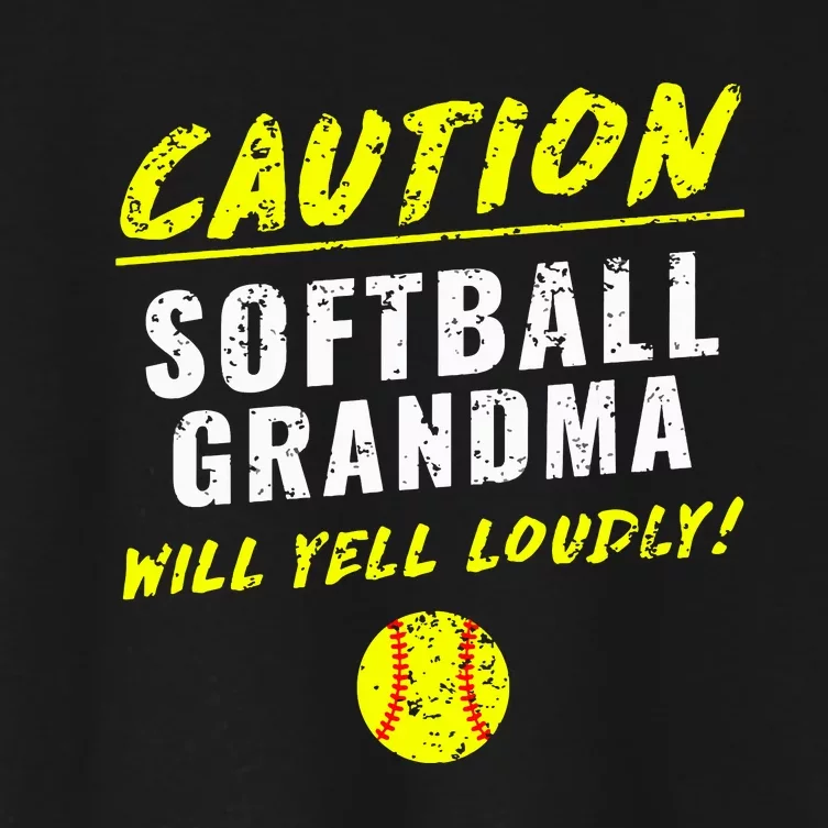 Fastpitch Softball Grandma Funny Women's Crop Top Tee