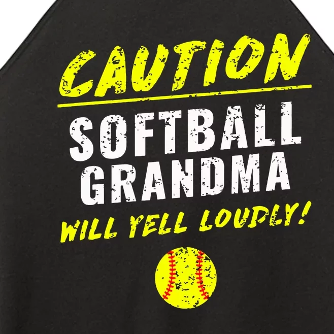 Fastpitch Softball Grandma Funny Women’s Perfect Tri Rocker Tank