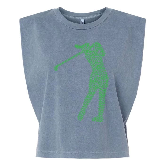 Funny Shamrock Golf St Patricks Day Golfer Gift Garment-Dyed Women's Muscle Tee