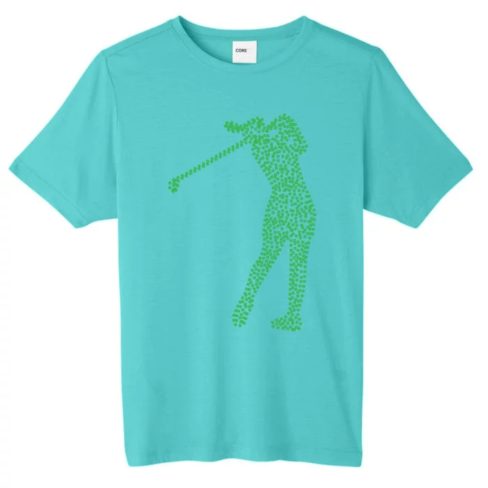 Funny Shamrock Golf St Patricks Day Golfer Gift ChromaSoft Performance T-Shirt