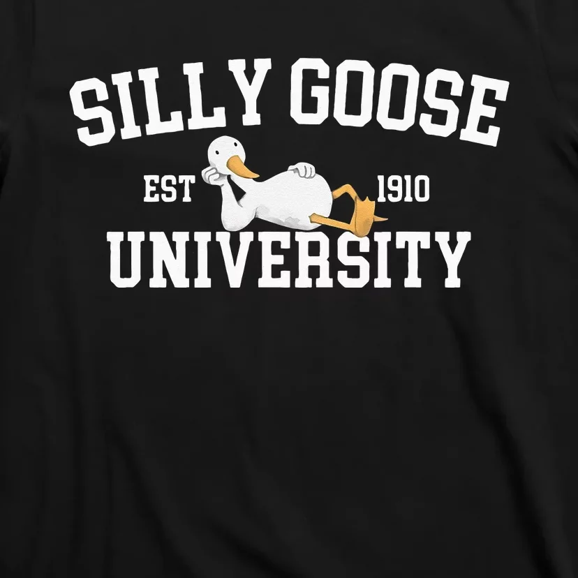 Funny Silly Goose Duck University Meme School T-Shirt