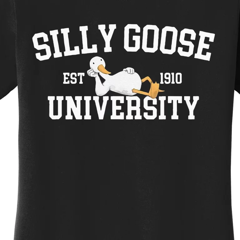 Funny Silly Goose Duck University Meme School Women's T-Shirt