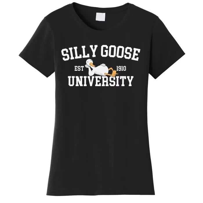 Funny Silly Goose Duck University Meme School Women's T-Shirt