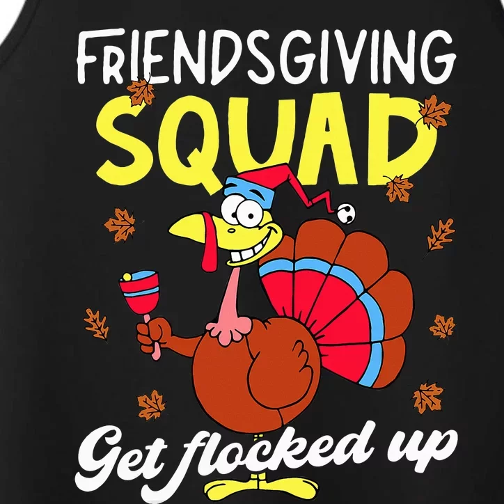 Friendsgiving Squad Get Flocked up Matching Thanksgiving Performance Tank