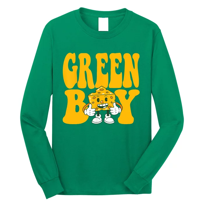 Football Sport Green Bay Wisconsin Cheese Head Gift Long Sleeve Shirt