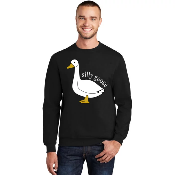 Funny Silly Goose Cute Goose Xmas Family Matching Clothing Tall Sweatshirt