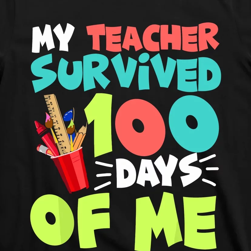 Funny School Gift 100 Days Of School T-Shirt