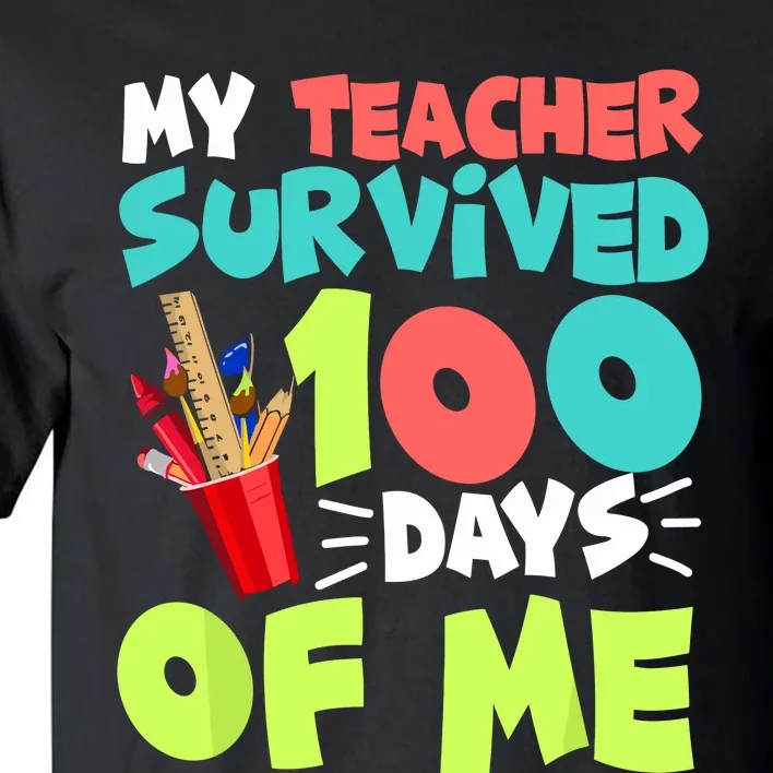 Funny School Gift 100 Days Of School Tall T-Shirt