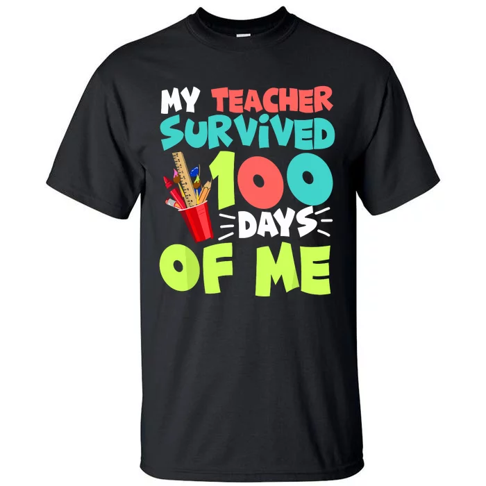 Funny School Gift 100 Days Of School Tall T-Shirt