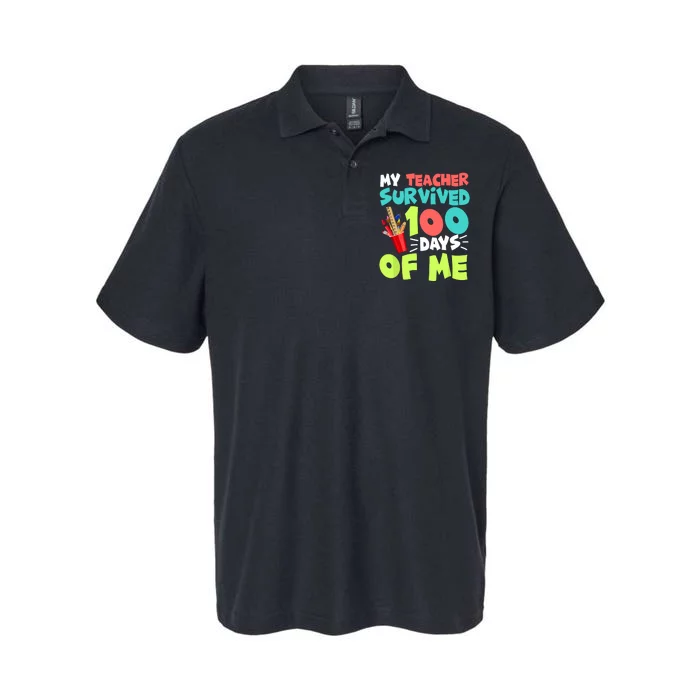 Funny School Gift 100 Days Of School Softstyle Adult Sport Polo