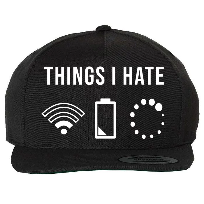 Funny Saying Gamer Engineer Nerd Programmer Things I Hate Gift Wool Snapback Cap