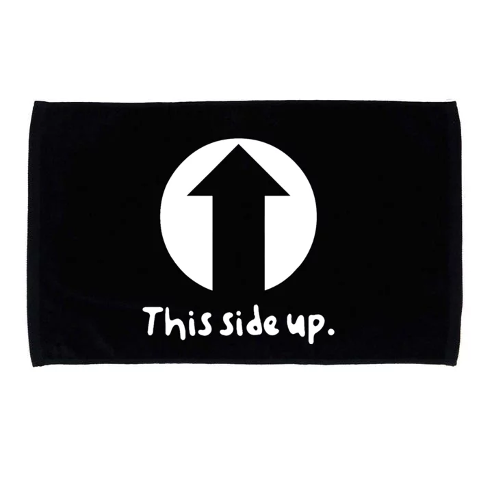 Funny Silly Goofy This Side Up Party Celebration Microfiber Hand Towel